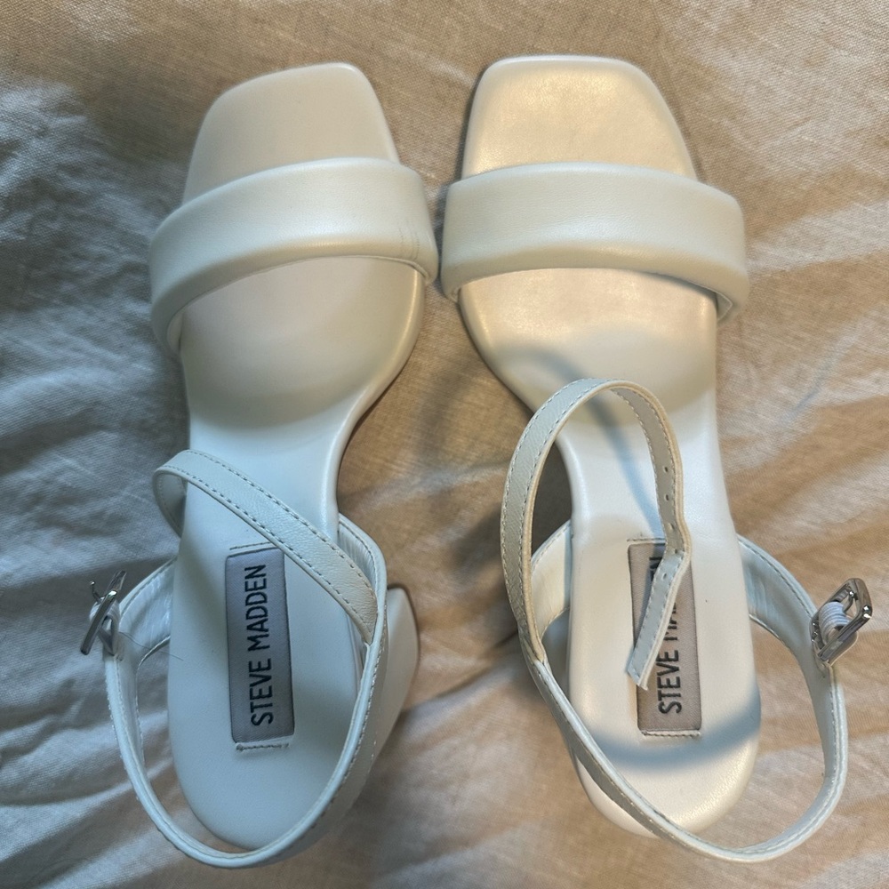 Steve Madden White Heels